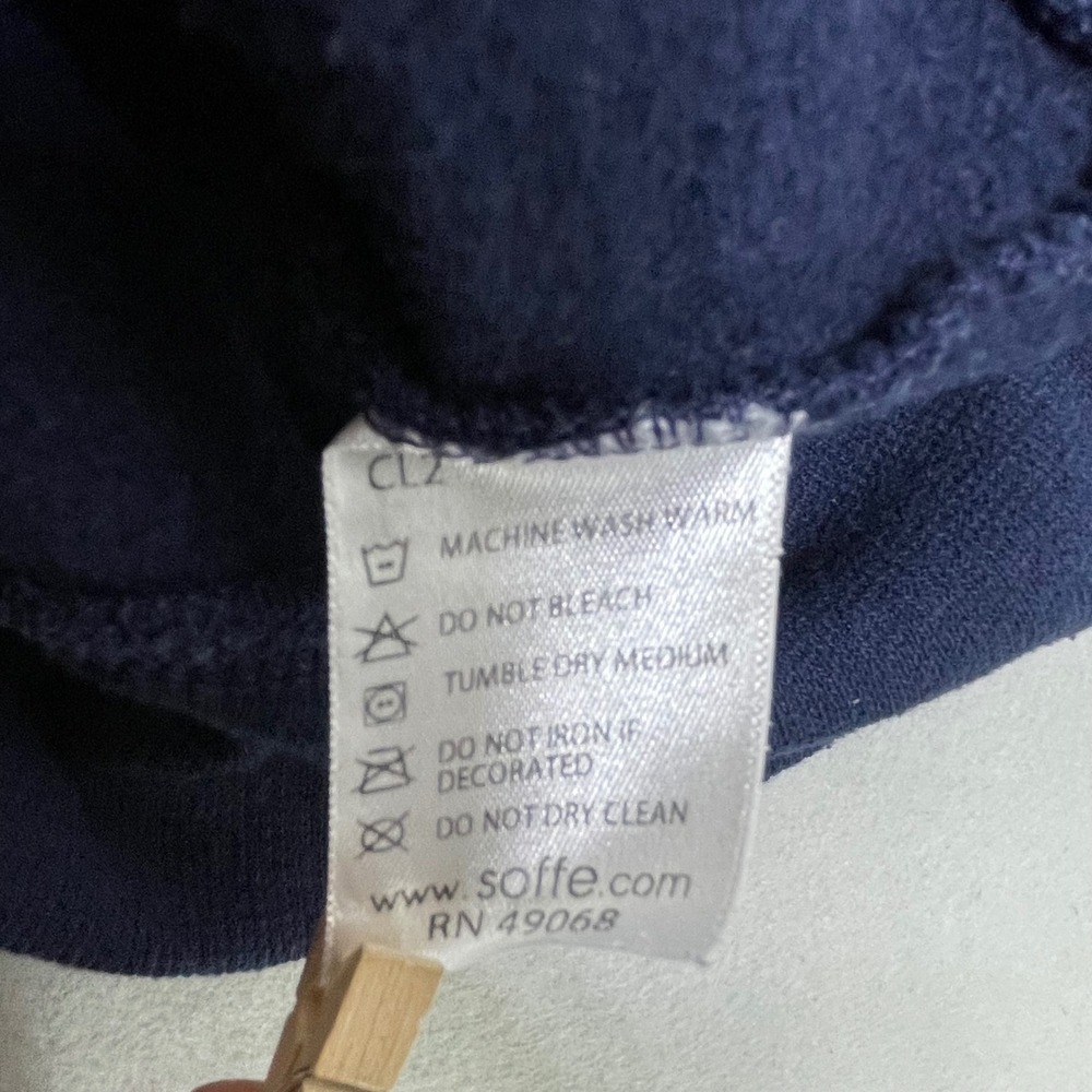 Soffe Michigan Wolverines Hoodie Womens L Navy Blue Zip Up Graphic - Picture 9 of 9